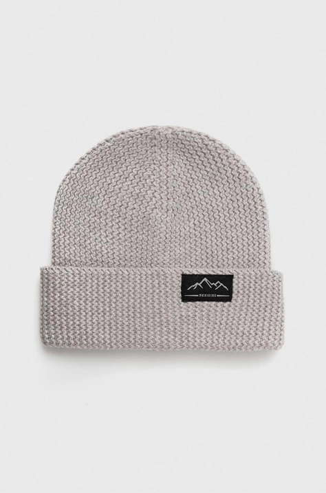 Czapka męska beanie z wiskozą kolor szary