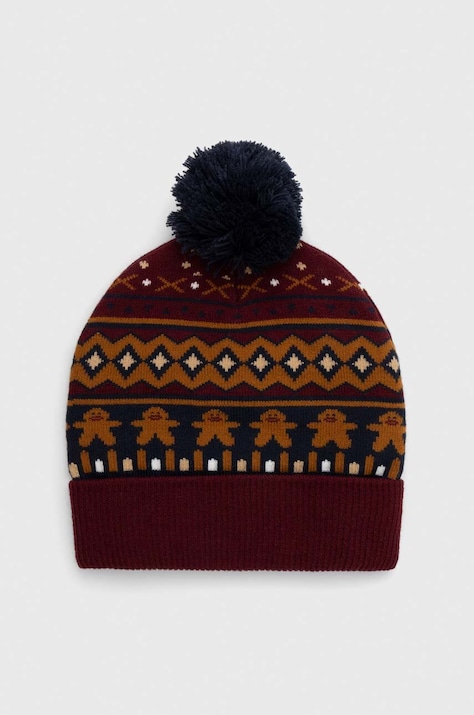Czapka męska beanie z pomponem kolor multicolor