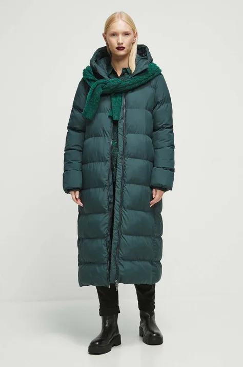 Пальто Medicine жіноче колір зелений зимове
