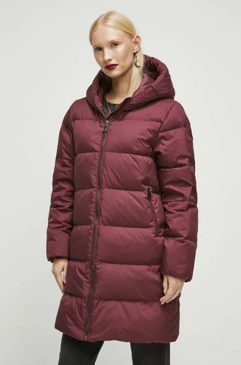 Пухове пальто Medicine жіноче колір бордовий зимове