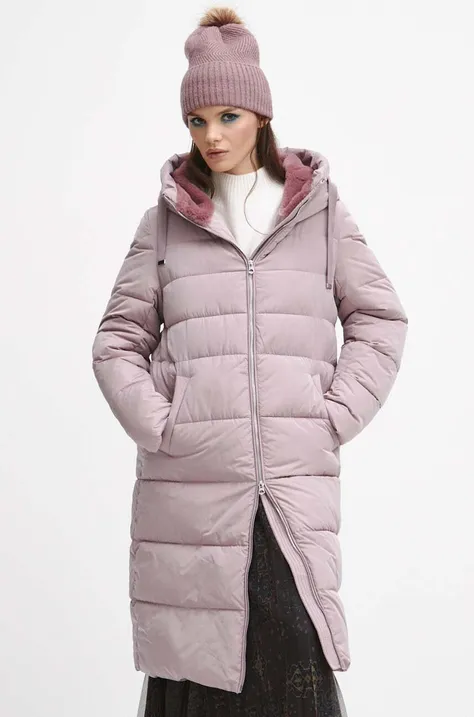 Пальто Medicine жіноче колір рожевий зимове