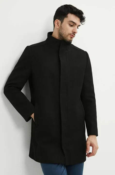 Пальто Medicine чоловіче колір чорний перехідне