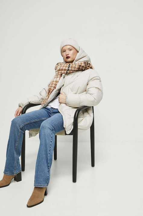 Bunda dámská zateplená béžová barva