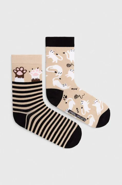 Ponožky dámske s mačkami (2-pack) viac farieb