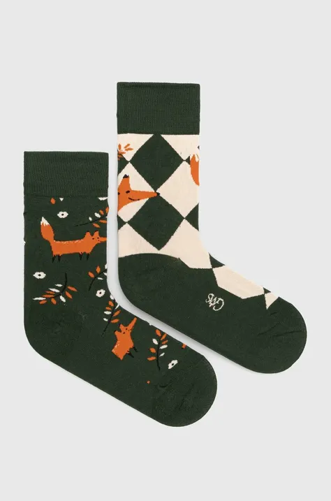 Bavlnené ponožky dámske so vzorom (2-pack)