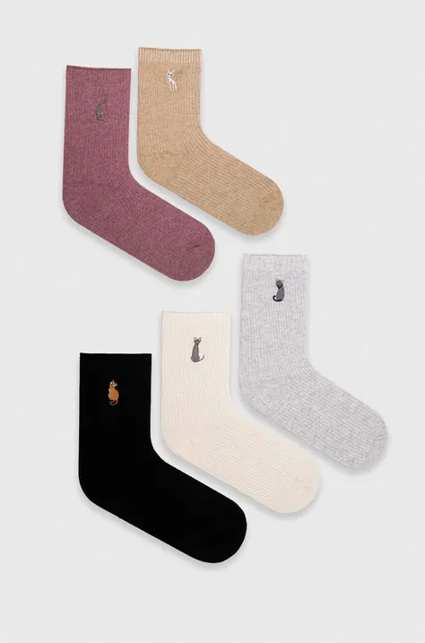 Bavlnené ponožky Medicine 5-pak dámske