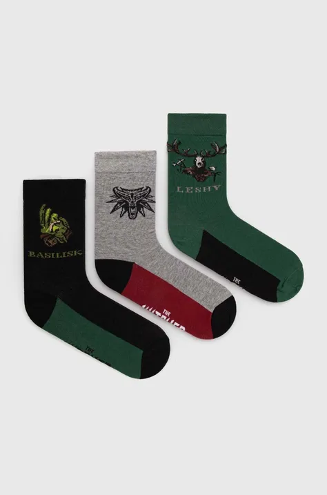 Bavlněné ponožky dámské z kolekce The Witcher x Medicine (3-pack)