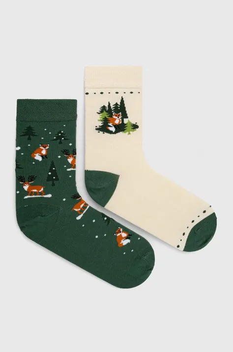 Bavlnené ponožky dámske so zvieracím motívom (2-pack) viac farieb