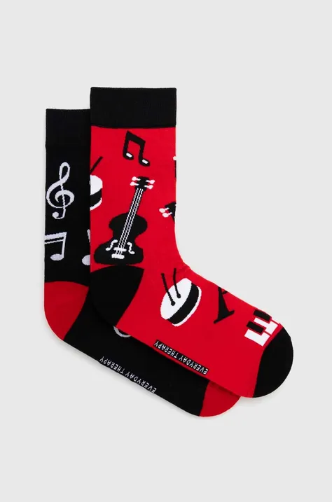 Bavlněné ponožky pánské s hudebním vzorem (2-pack) více barev