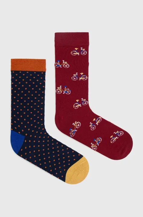 Bavlnené ponožky pánske s bicyklami (2-pack) viac farieb
