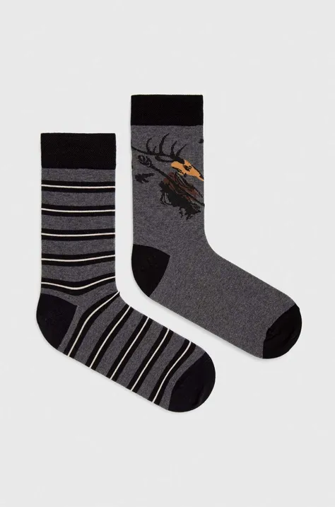 Bavlnené ponožky pánske z kolekcie Beštiár (2-pack) viac farieb