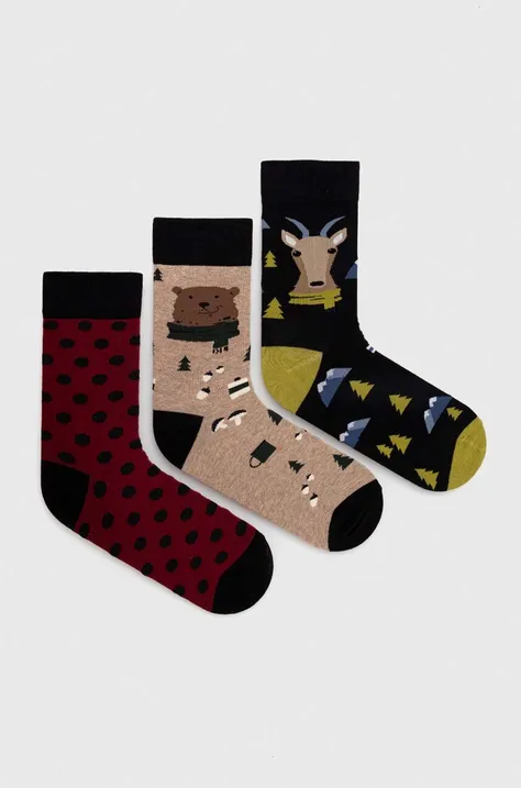 Bavlnené ponožky pánske so zvieracím motívom (3-pack) viac farieb