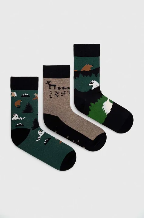 Bavlněné ponožky pánské se zvířecím motivem (3-pack) více barev