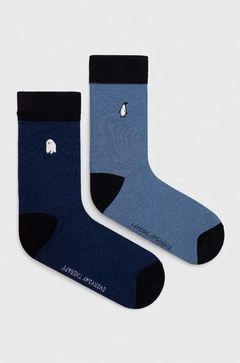 Bavlnené ponožky pánske s ozdobnou výšivkou so zvieracím motívom (2-pack)