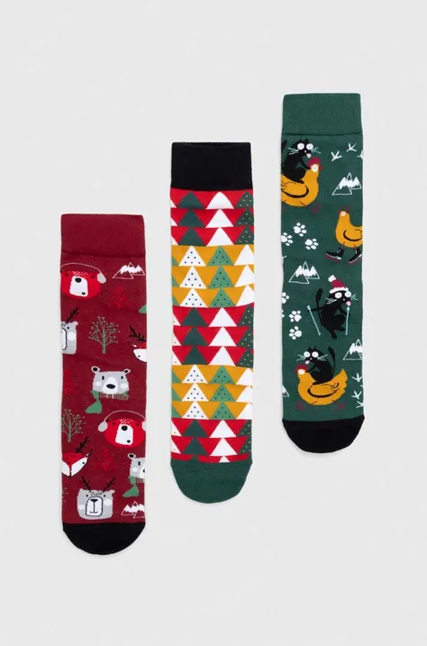 Skarpetki bawełniane męskie świąteczne (3-pack) kolor multicolor