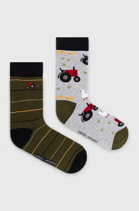 Bavlnené ponožky pánske s vidieckym motívom (2-pack) viac farieb