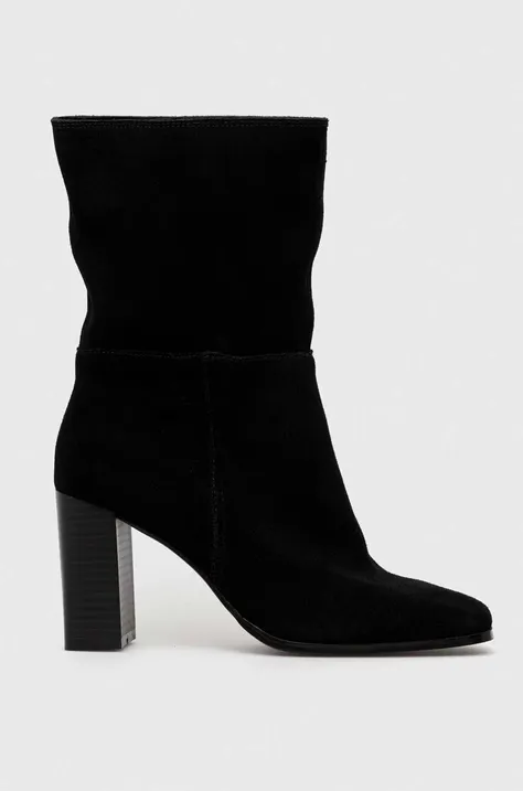 Členkové topánky dámske čierna farba
