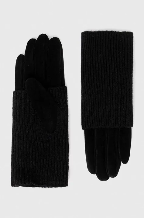 Semišové rukavice Medicine čierna farba
