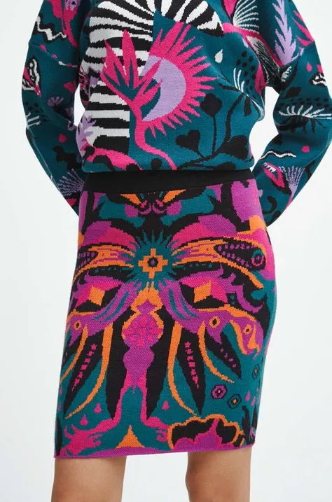 Spódnica damska wzorzysta kolor multicolor