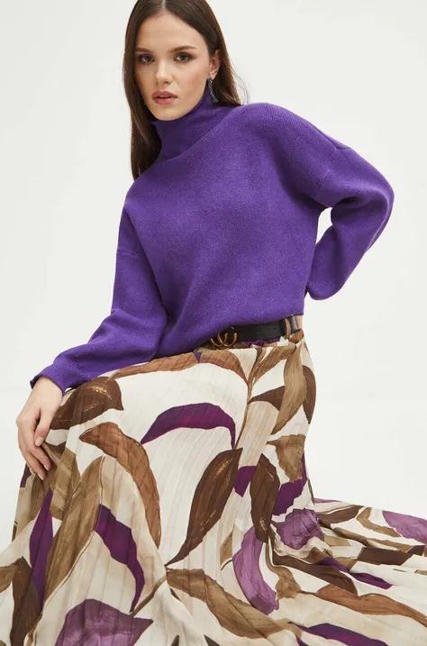 Spódnica damska midi plisowana kolor beżowy