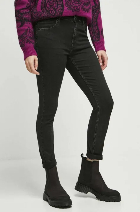 Jeansy damskie skinny kolor czarny