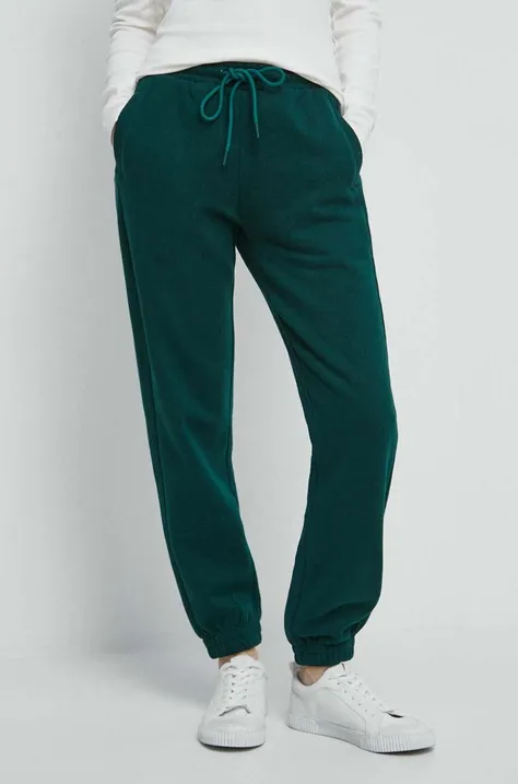 Spodnie dresowe damskie gładkie kolor zielony
