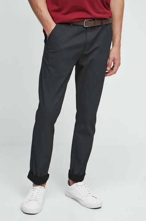 Spodnie męskie slim fit kolor czarny