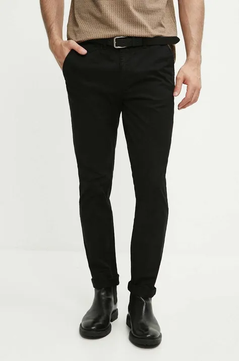 Spodnie męskie gładkie kolor czarny