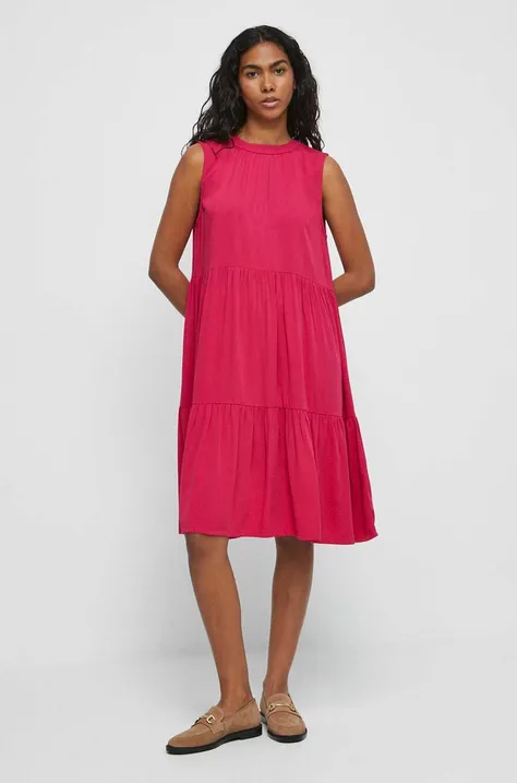Medicine sukienka kolor różowy mini rozkloszowana