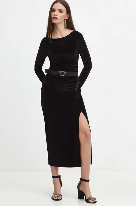 Šaty dámska čierna farba