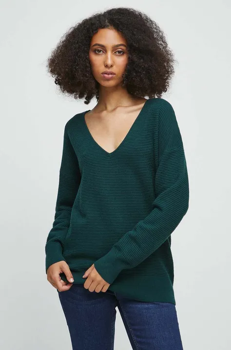 Medicine pulover femei, culoarea verde