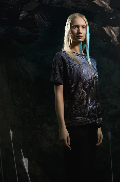 T-shirt bawełniany damski z kolekcji The Witcher x Medicine kolor multicolor
