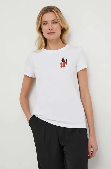 Βαμβακερό μπλουζάκι Medicine γυναικεία, χρώμα: άσπρο