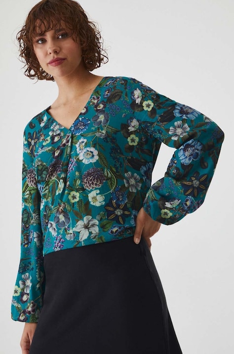 Medicine bluza femei, culoarea turcoaz, modelator