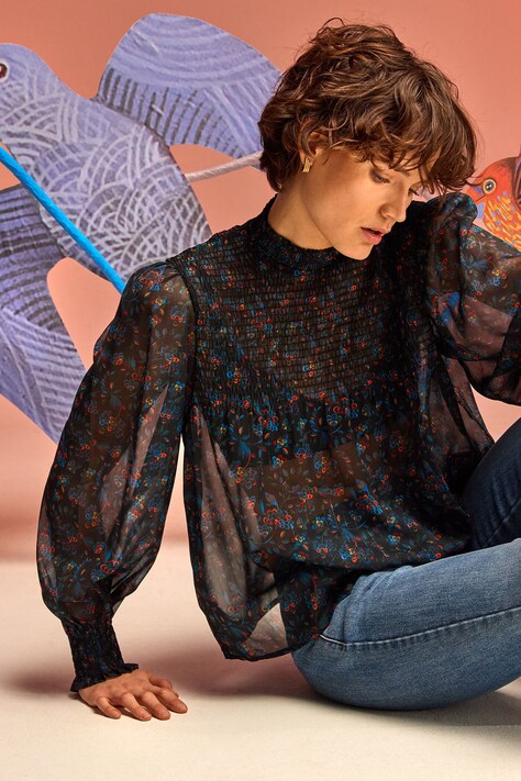 Bluzka damska z kolekcji Karolina Matyjaszkowicz x Medicine kolor multicolor