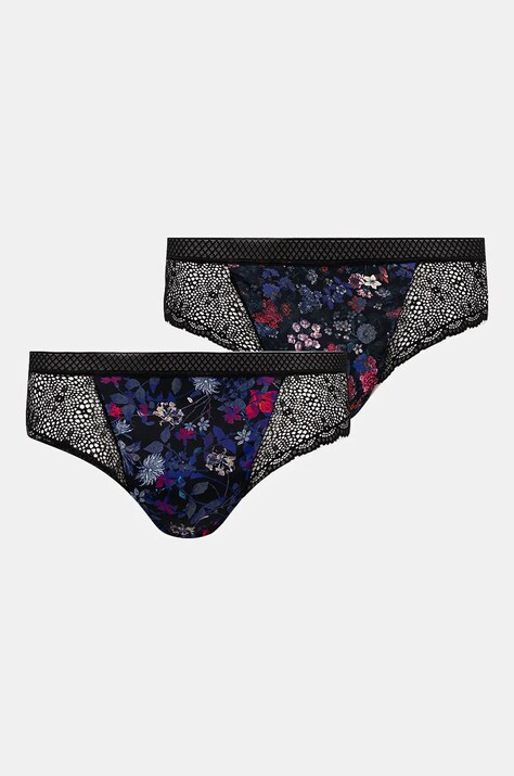 Figi damskie briefs z koronkowymi wstawkami (2-pack) kolor multicolor