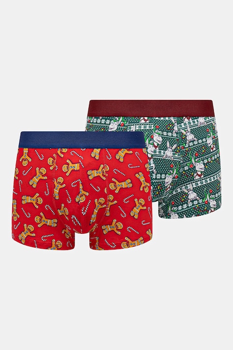 Bavlnené boxerky s prímesou elastanu s motívom Shreka (2-pack) viac farieb