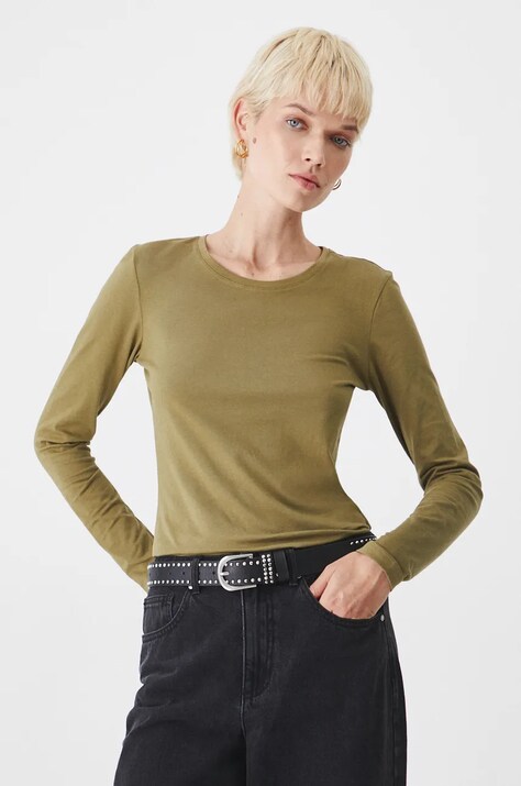 Medicine longsleeve femei, culoarea verde