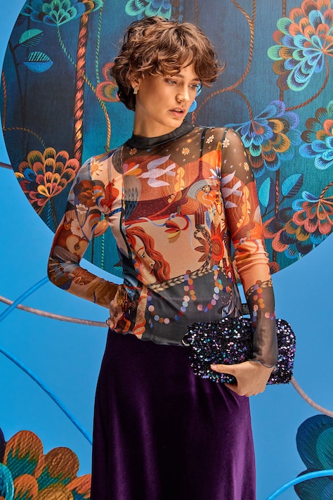 Longsleeve damski z kolekcji Karolina Matyjaszkowicz x Medicine kolor multicolor