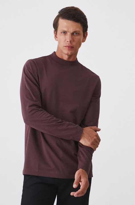 Medicine longsleeve barbati, culoarea bordo, neted