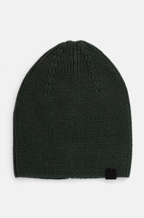 Czapka męska beanie prążkowana  kolor zielony