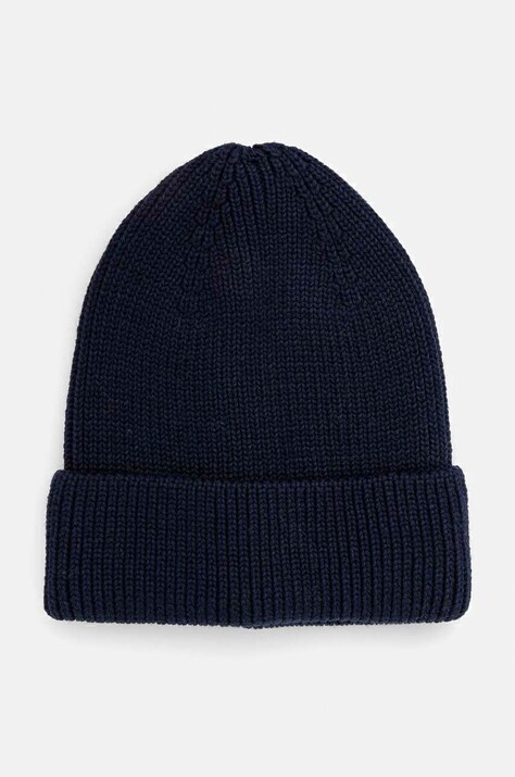 Czapka męska beanie prążkowana  kolor granatowy