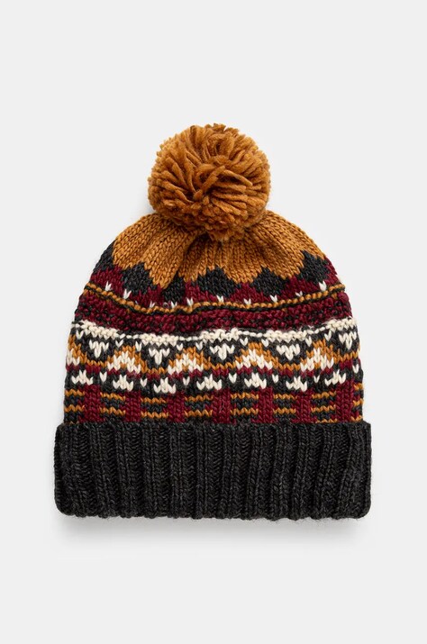 Czapka męska beanie z pomponem  kolor multicolor