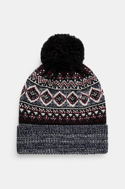 Czapka męska beanie z pomponem kolor multicolor