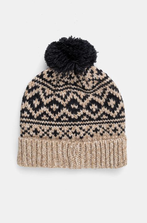 Czapka męska beanie z pomponem  kolor multicolor