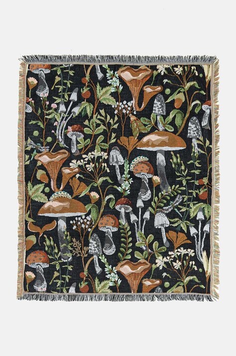 Koc żakardowy  w grzyby 160 x 130 cm  kolor multicolor