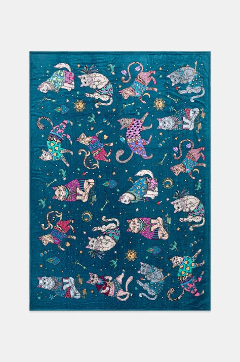 Koc w koty 160 x 220 cm kolor multicolor
