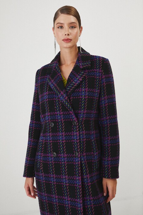 Палто с вълна Medicine преходен модел с двуредно закопчаване