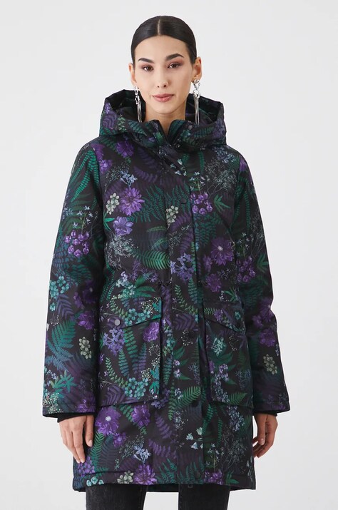 Parka damska wzorzysta kolor multicolor