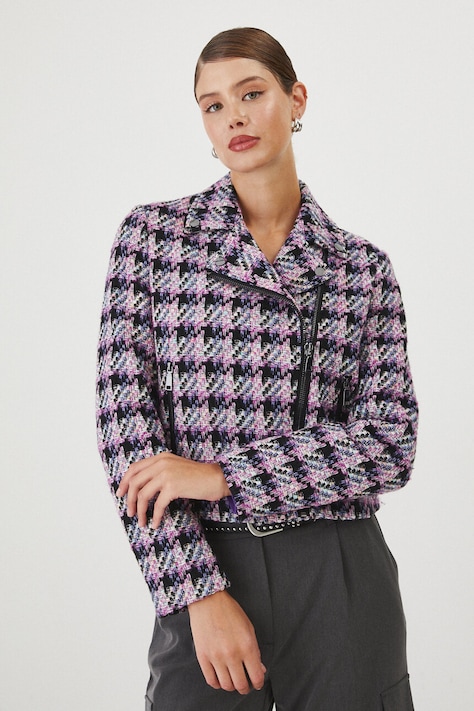 Bunda Medicine dámsky, jednoradová, vzorovaná